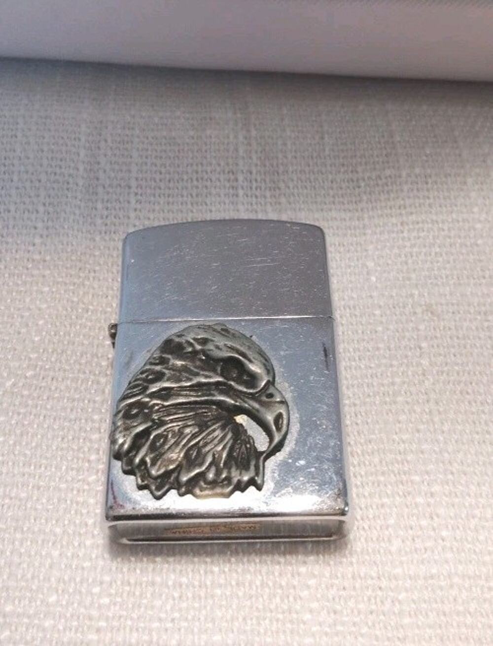 Vintage Refillable Torch Lighter With Raised Eagle